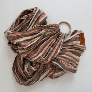 Wildbird Ring Sling, earthy stripes, linen
